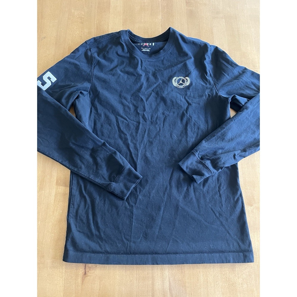 Jordan Shirt Mens Sz M Black Long Sleeve Flight 1985 Jordan Logo Graphic Tee